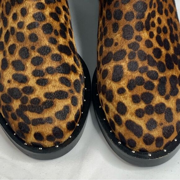 REBECCA MINKOFF Sabeen Too Brown Cow Hair Chelsea Slip On Boots - Picture 9 of 12